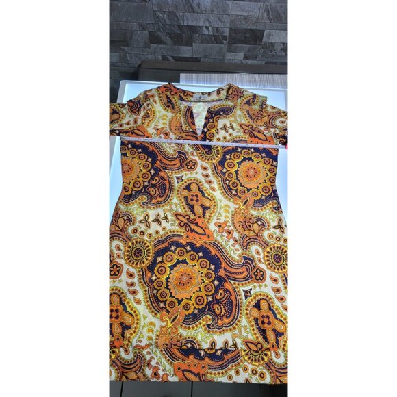 Jude Connally Dress Womens L Beth Shift Tank Geometric Print Stretch Made Usa - Picture 6 of 12